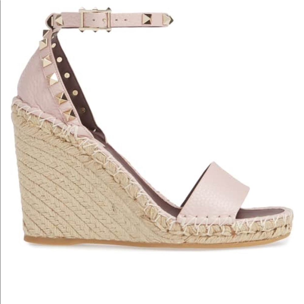 Valentino rockstud espadrille rose 37